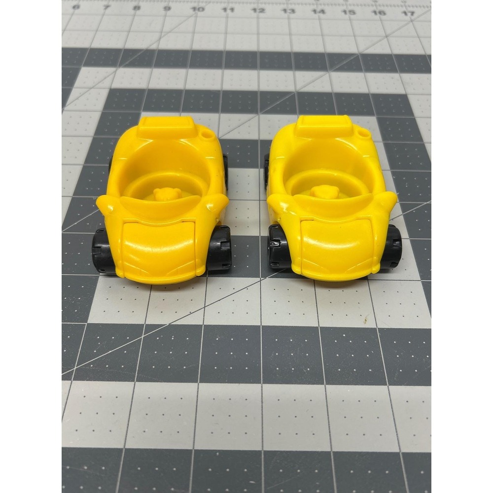 Vtg Fisher Price Chunky Cars 2 Yellow Engine‎ Hood Lifts Sticker Little People